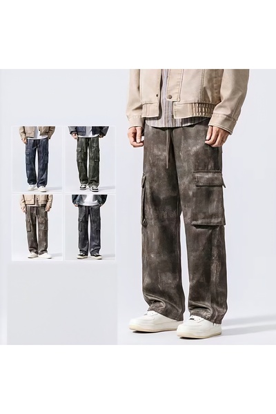 Red Planet Washed Cargo Pants with Pockets