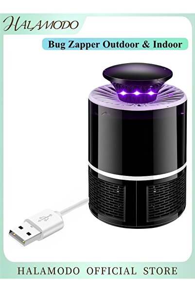 HALAMODO جهاز صاعق البعوض الكهربائي عالي الجهد الخارجي، مزود بمصباح، وموصل بك...