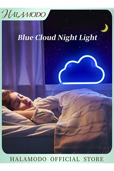 HALAMODO Cloud Neon Sign LED Neon Light Night Light Decor Kid's Bedroom Wall Decorative Night Light