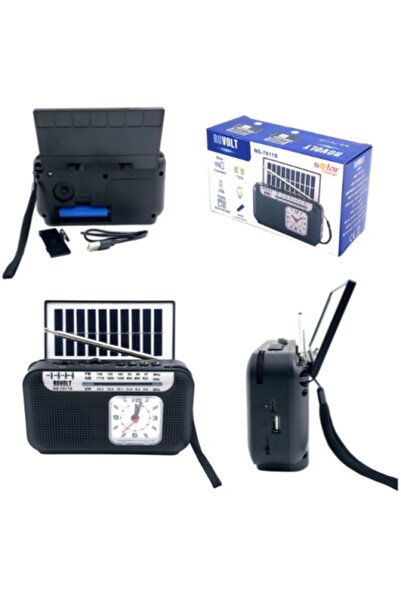 Poro Online Radio Portable NS-7011 S BT with MP3, Solar Panel, USB, Bluetooth...