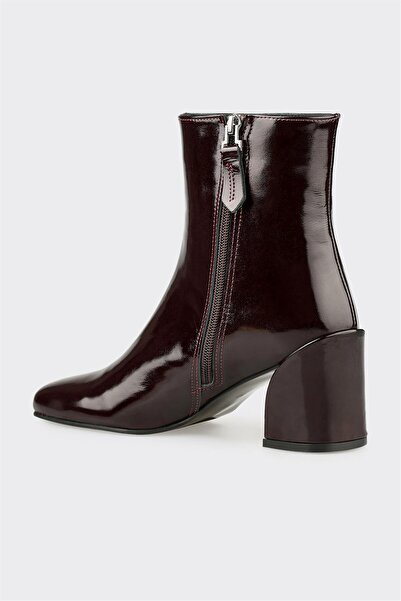 Elle Shoes Bordo Deri Kadın Klasik Bot