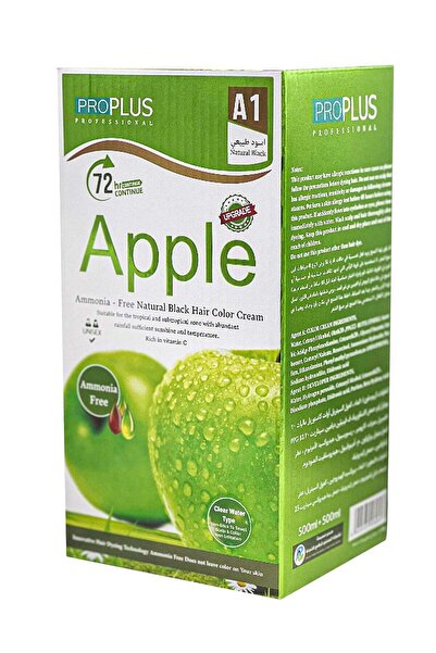 Dexe كريم صبغة الشعر برو بلس الاحترافي الخالي من الأمونيا، أبل برو ٥٠٠ مل + مُظهِر ٥٠٠ مل (أسود طبيعي أ)