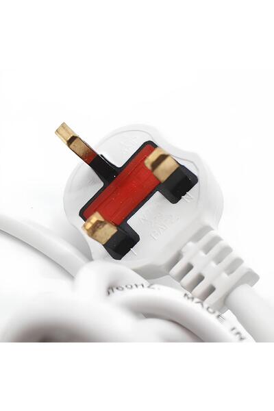 Geneic Power Strip with 3 Sockets, 5 Meters - White, 1700W MAX,220V,