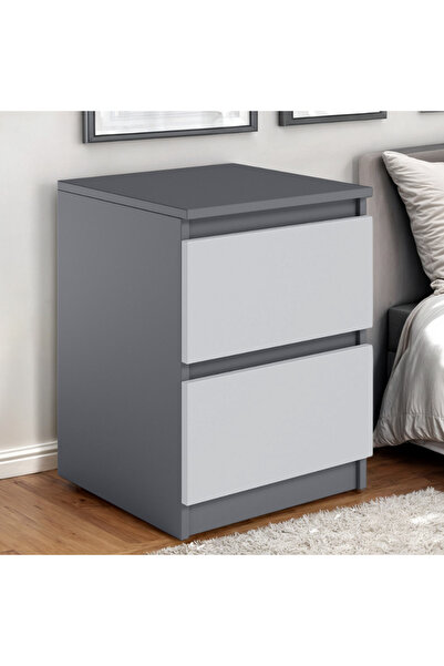 VariFurnx 40*40*55cm NightStand for Bedroom Rustic Side Table Simple Bedside End Table with 2 Storage Drawers