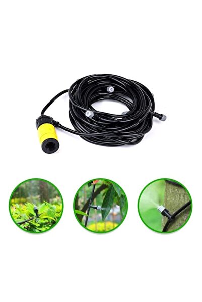 FONIX AquaNest – Hydro Line: Sistem de irigații pentru grădină și plante, 20 m, negru lucios