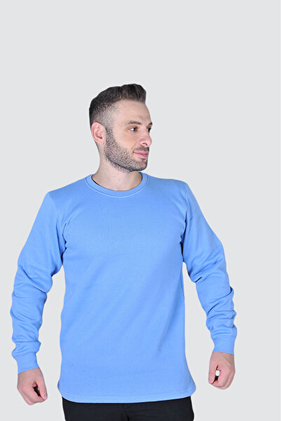 NİSANOĞLU TEKSTİL 20-10 2İP OPENEND AÇIK MAVİ 0 YAKA SWEATSHIRT