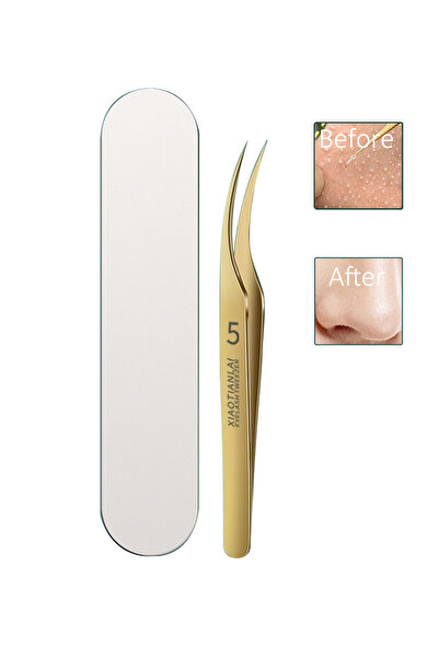 XIAOTIANLAI ملقط دقيق، ملقط ذو طرف منحني من الفولاذ المقاوم للصدأ لإزالة البث...