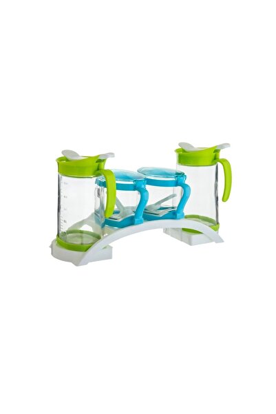 ORIAN طقم زجاج للزيوت والتوابل بقاعدة بلاستيكية