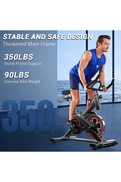 Ehi Exercise Bike Resistance Indoor Cycling Bike for Home Belt Drive Indoor Exercise Bike