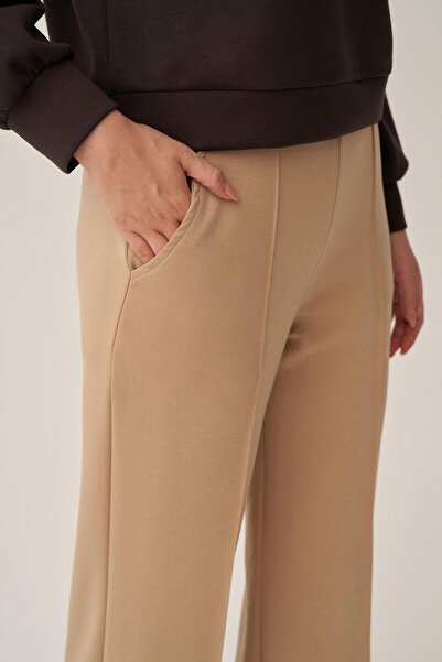 ALLDAY Beige-Soft Textured Palazzo Pants