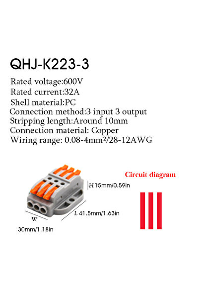 Choice9 1 قطعة 223-3 1 قطعة موصل سلكي 2-30 دبوسًا كابل توصيل سريع عالمي مضغوط...