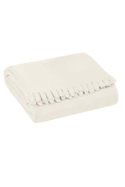 OEM Winter Decorative Fleece Blanket White Ecru for Armchair 170 x 130 cm