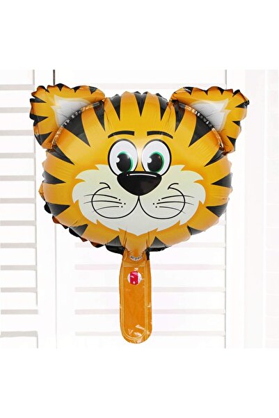 Flippy Metalized Foil Balloon, Flippy, Mini Animal Figures, Tiger Model, Anniversary Theme, 38x31 cm, Indiv
