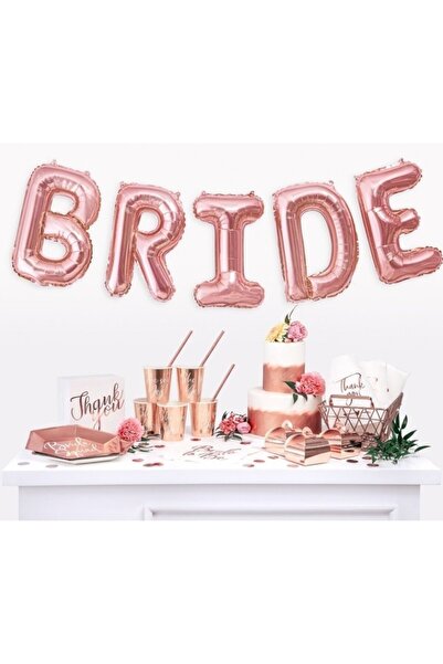 Flippy Set Baloane din Folie Metalizata, Flippy, Model Team Bride, Litere de 40 cm, Roz