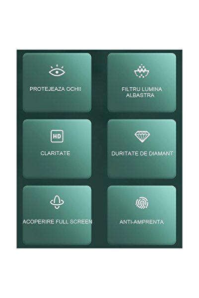 Flippy Tempered Glass Screen Protector for iPhone 15 Pro Max — Green Anti-Blue Ray 9D