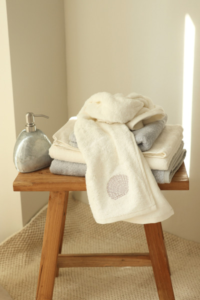 İrya Bamboo Ribbed Hand Towel 50X90 cm Ecru