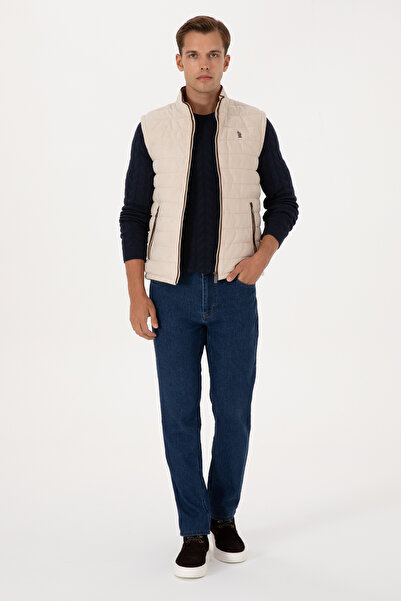 U.S. Polo Assn. Men's Anthracite Leather Vest 50317323-Vr019