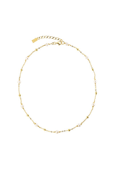 ohmygod jewelry 925 Argint Colier din argint placat cu aur si perle – Ivy