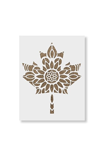 Maxrom Sablon Perete vopsire, tencuiala 0.7mm Mandala Maple Leaf Refolosibil,...