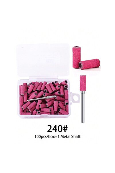 Choice3 مجموعة أدوات صنفرة صغيرة G240 باللون الأحمر الوردي، 100 قطعة، مقاس 3....