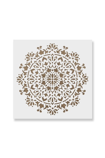 Maxrom Sablon Perete vopsire, tencuiala 0.7mm Bliss Mandala Refolosibil, mode...