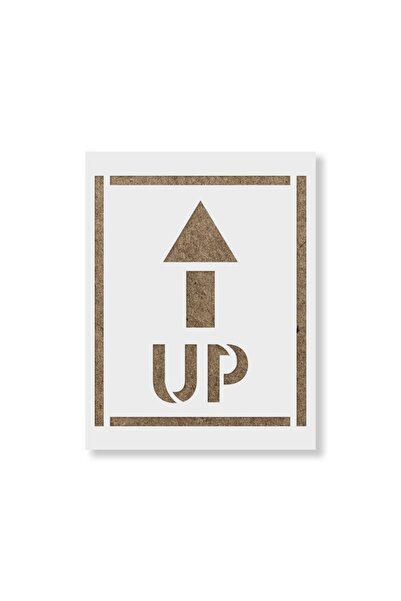 Maxrom Sablon Perete vopsire, tencuiala 0.7mm Up Arrow Text Refolosibil, mode...