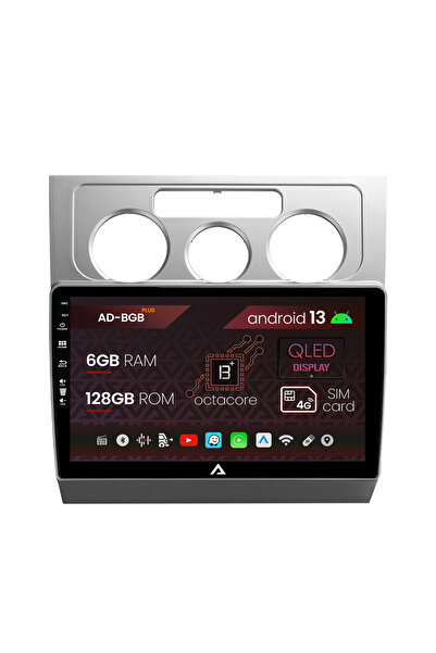 AutoDrop Navigatie Volkswagen Touran (2003-2010), Android 13, B-Octa/6GB + 12...