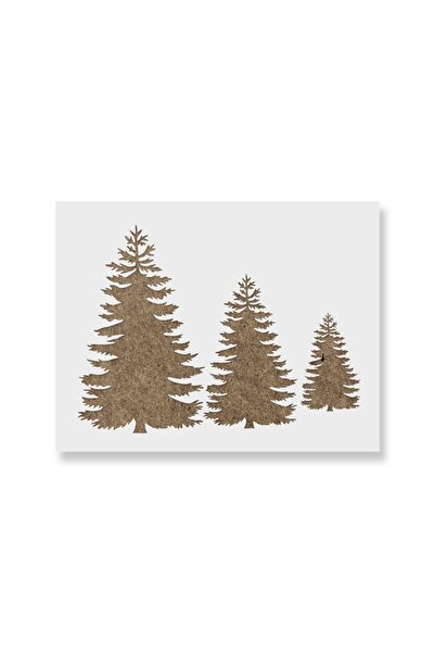 Maxrom Sablon Perete vopsire, tencuiala 0.7mm Pine Trees Stencil Refolosibil,...