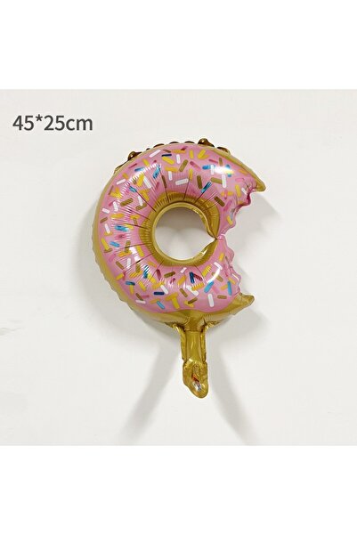 Flippy Metalized Foil Balloon, Flippy, Mini Sweet Figurines, Bitten Donut Model, Anniversary Theme, 45x25 c
