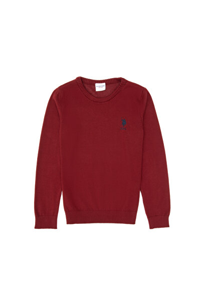 U.S. Polo Assn. Boy's Burgundy Basic Sweater 50307845-Vr014