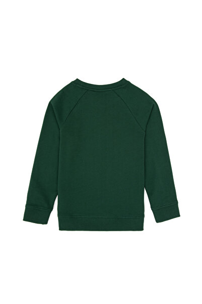U.S. Polo Assn. Erkek Çocuk Koyu Yeşil Basic Bisiklet Yaka Sweatshirt 50313832-VR079