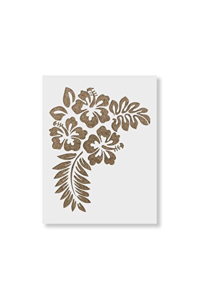 Maxrom Stencil Wall painting, plaster 0.7mm Hibiscus Flower Stencil Reusable, model MXSP7171, 100 x 10