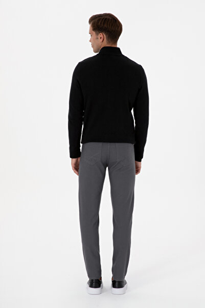 U.S. Polo Assn. Erkek Gri Slim Fit Kanvas / Chino Pantolon 50310340-VR024