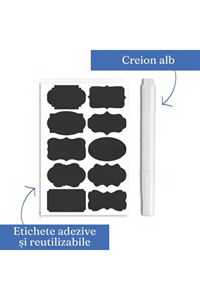 Flippy Set 7 Food Storage Containers, Flippy, Airtight Seal, Reusable Labels, Measuring Cups, 4 Different S