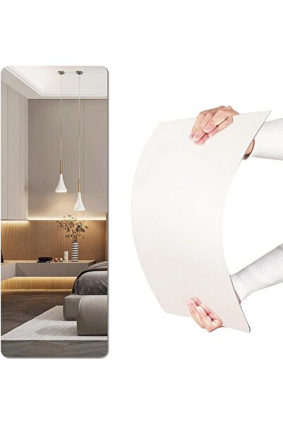 Yelajoy Acrylic Full Body Mirror,Shatterproof,Rounded-Corner Frameless Self-Adhesive,Wall Mounting,40x150cm