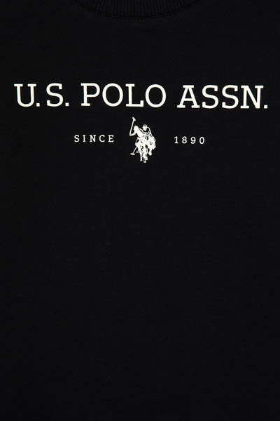 U.S. Polo Assn. Erkek Çocuk Siyah Bisiklet Yaka Sweatshirt 50313900-VR046