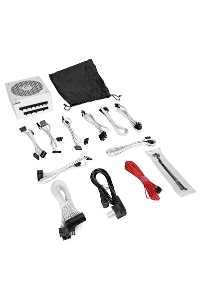 Rampage RAGE P15 1000W 80+ GOLD APFC 14cm HDB Fan FULL-MODULER ATX3.0+PCIe5.0 Beyaz Gaming Power Supply