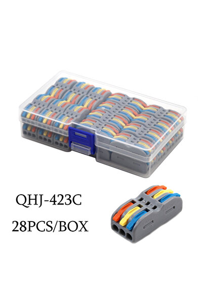 Choice7 423C-28PCS موصل كهربائي سلكي صغير معلب 222 شريط إضاءة LED موصلات سريع...