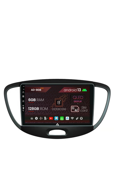 AutoDrop Navigatie Hyundai I10 (2007-2013), Android 13, B-Octa / 6GB + 128GB, 9"