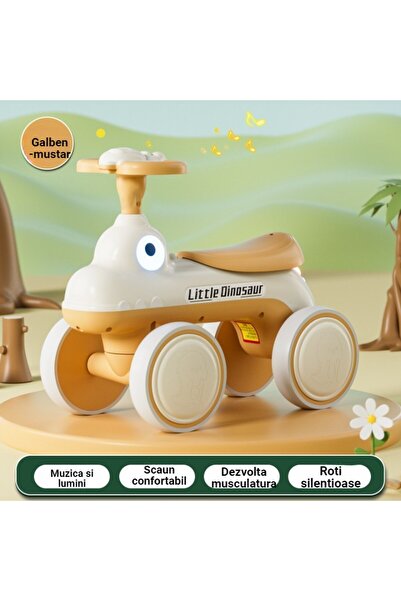 Flippy Children's Bicycle, Flippy, Without Pedals, Four Wheels, Durable Plastic, BPA-Free, With Music and L