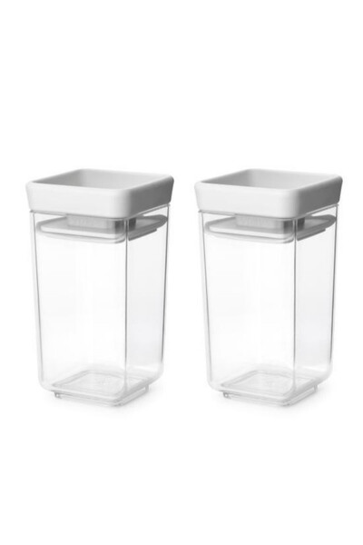 Brabantia Set of 2 Tasty+ Stackable spice jars 1008884, 150ml, No BPA, Innova...