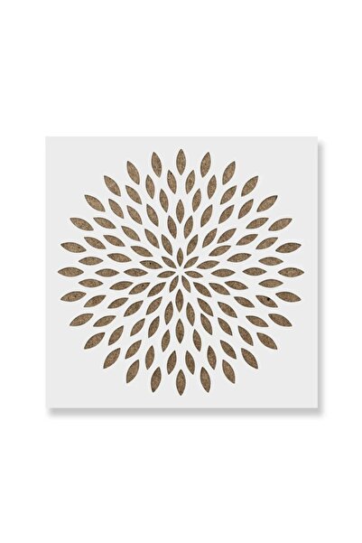 Maxrom Stencil 200x200x0.7mm Dahlia Mandala Reusable, model MXSP7012, 50 x 50 cm