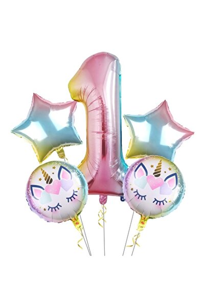 Flippy Metallic Foil Balloon, Flippy, Mini Round Figurine, Unicorn Model, Happy Birthday, Anniversary Theme