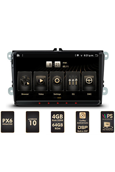 AutoDrop Navigatie Volkswagen / Skoda / Seat, Android 13, B-Octa|| / 6GB + 12...