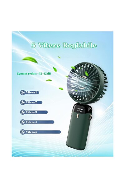 Flippy Ultra Portable Aromatherapy Fan, Flippy, 3 in 1, Handheld, Desk, Necklace, 5 Speed Levels, USB Charg