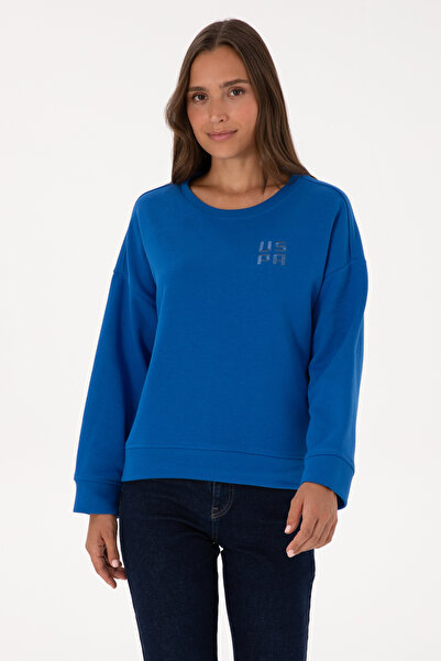 U.S. Polo Assn. Kadın Koyu Mavi Bisiklet Yaka Basic Sweatshırt 50313565-VR032