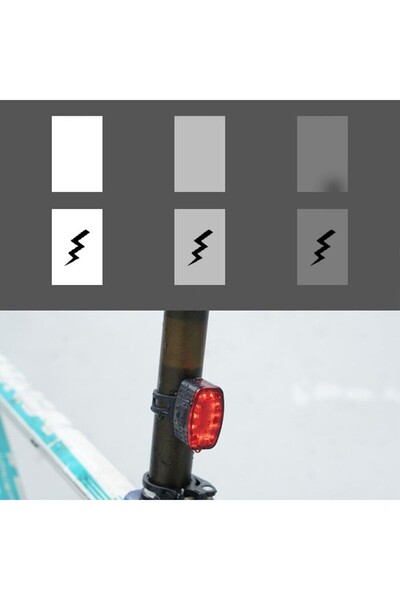 Flippy Flippy LED Bicycle Light and Taillight Set, USB, Waterproof, 4 Modes, White/Red, 10x6x4 cm