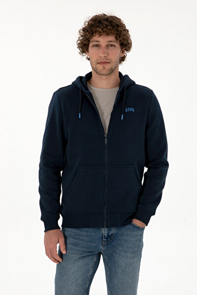 U.S. Polo Assn. Erkek Regular Fit Lacivert Şardonlu Örme Hırka 50313755-VR033