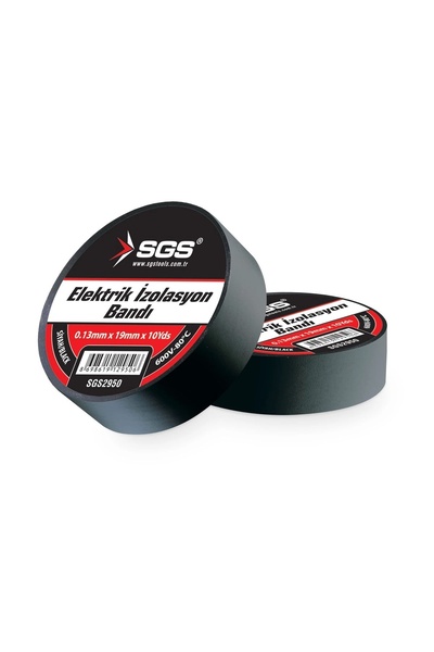 Genel Markalar 2950 Siyah Elektrik Izolasyon Bandı 80°c Dayanıklı ( 5 adet )