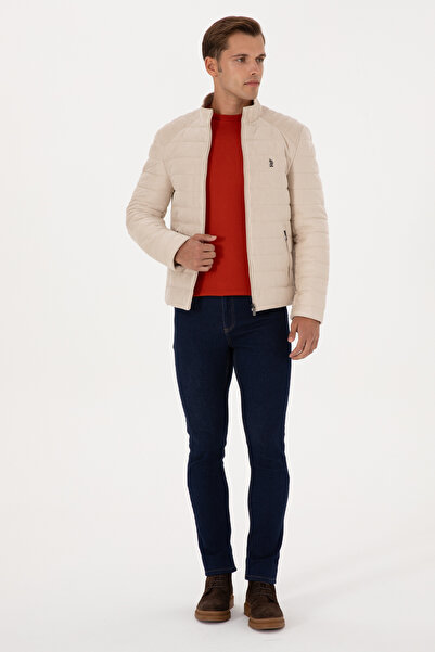 U.S. Polo Assn. Men's Beige Leather Jacket 50317296-591